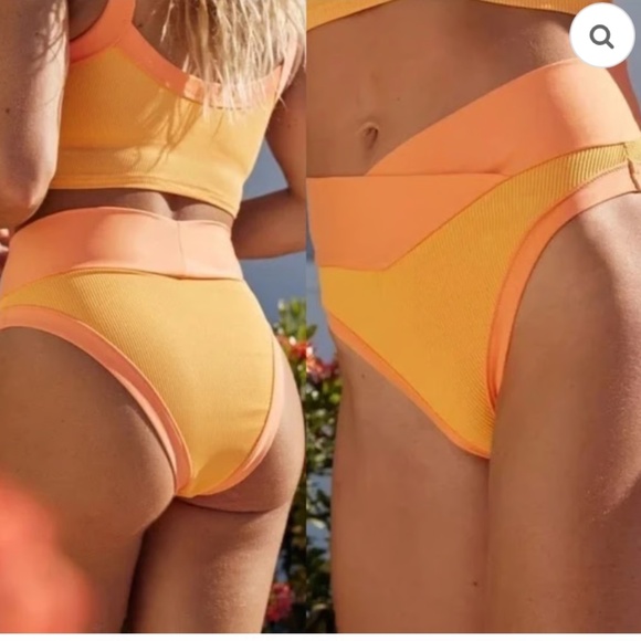 Aerie | Size S | Scoop Neck High Waisted Ribbed Bikini Set - Picture 1 of 7